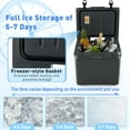 thumbnail image 6 of Costway 42 Qt Portable Cooler Roto Molded Ice Chest Insulated 5-7 Days with wheels Handle Charcoal, 6 of 10