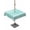 Turquoise, variant on Outdoor Tablecloths with Umbrella Hole & Zipper, Teal Blue 54x80 Inch Tablecloth Rectangle, Modern Abstract Art Ombre Striped Waterproof Table Cloth, Patio/Pool/Picnic Table Covers