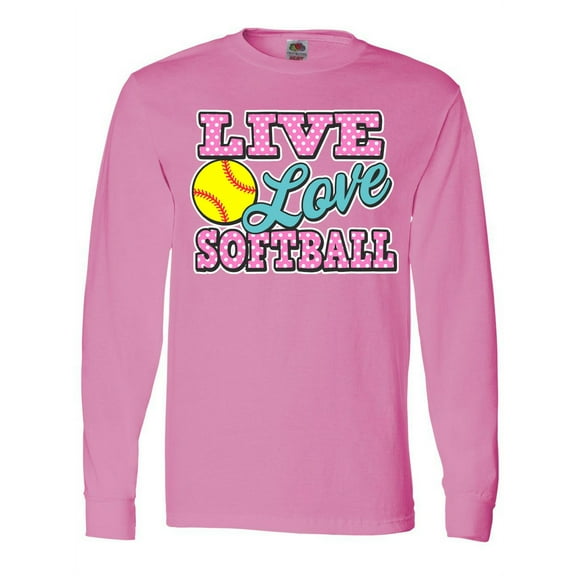 Inktastic Live Love and Softball Long Sleeve T-Shirt