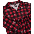 thumbnail image 3 of PJ's & Presents Boys' Christmas Pajamas - 2 Piece Plaid Flannel Coat Front Holiday Pajama Pants Set, 3 of 7