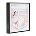 thumbnail image 2 of Stupell Industries Contemporary Pastel Swan with Ribbon Black Framed Giclee Art, 17 x 17, by Kim Allen, 2 of 8