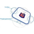 thumbnail image 3 of LocknLock Easy Essentials Food Storage lids/Airtight containers, BPA Free, Rectangle-12 oz-for Snacks, Clear, 3 of 12