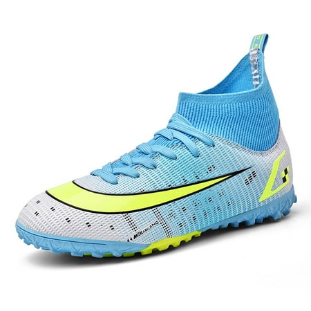 

Men s Soccer Shoes Teenagers Cleats Sock Design Football Shoes Turf Training Football Boots TF