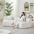 thumbnail image 2 of Newest Curved Modular Chenille Sectional Sofa with Piano Key Design and No Assembly, Beige, 2 of 7