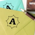 thumbnail image 2 of Printtoo Wood Mounted Rubber Stamp Octagon Celtic Swirl Frame Letter A Monogram Office Stationary, 2 of 5
