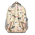 thumbnail image 3 of Pugs and Flowers Backpack for School,Cute School Bag,Schoolbag with Adjustable Shoulder Straps & Padded Back,16.9 Inch, 3 of 5