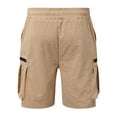 thumbnail image 4 of uikmnh Mens Sweatpants Men's Pants Cargo Shorts Men's Short Trousers Summer Work Trousers Elastic Waist Sports Trousers Outdoor Leisure Trousers with Pockets Size:2XL, 4 of 8