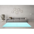 thumbnail image 3 of Ahgly Company Indoor Rectangle Solid Light Blue Modern Area Rugs, 7' x 10', 3 of 4
