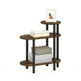thumbnail image 4 of Furinno Turn-N-Tube 3-Tier Oval Sofa Side Table, End Table with Open Shelves, Amber Pine/Black, 4 of 6