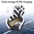 thumbnail image 4 of COM1950s Solar Powered Car Ambient Light, Wireless Heart Shape Design with USB & Solar Charging, Triangular Window Decoration, 4 of 9