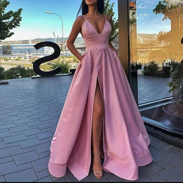 chinese dress ladies Blush Pink Formal Maxi Dresses Open Back Lace Sleeve Beach Wedding Guest Dresses APD3449