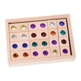 thumbnail image 1 of Juguetes Montessori, bloques de íris de , bloques apilables, juguetes, juguetes sensoriales, ladrillos creativos, juguetes para y - 32 piezas SM SunniMix Bloques de apilamiento de arco iris, 1 of 8