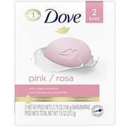 Dove Beauty Bar Gentle Skin Cleanser Moisturizing For Gentle Soft Skin Care Pink More Moisturizing Than Bar Soap 3.75 Oz 2 Bars