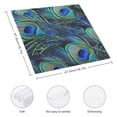 thumbnail image 3 of Shangniulu Peacock Cloth Napkins Dinner Table Napkins, Peacock Feather Solid Washable Reusable Polyester Napkins for Home Holiday Party Wedding 2 PCS, 3 of 7