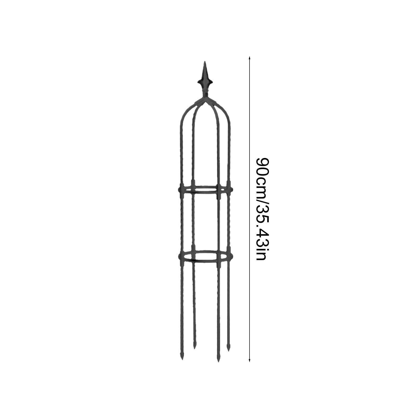 YYUZH Adjustable Height Plant Trellis for Climbing Vines Outdoor, Black Stackable Flower Support Stand for Garden Courtyard Balcony, Easy Assembly Vegetable Tomato Creeper Frame