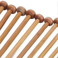 thumbnail image 3 of 36pcs Bamboo Knitting Needle Straight Single Point Carbonized Knitting Needle for Beginners 9.8in, 3 of 3