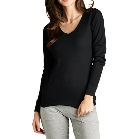 neck thermal sleeve tee shirt thelovely