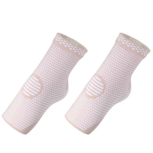 Calcetines de compresión Unique Bargains tobillo soporte tendón Aquiles unisex Beige Talla XL
