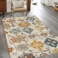 thumbnail image 3 of Farmhouse Morocco Washable Rug 4x6 Area Rug for Living Room Bedroom Non Slip Indoor Floor Rectangle Carpet Soft Low Pile Large Boho Abstract Shabby Texture Art Entryway Rugs for Dining Room Office, 3 of 9
