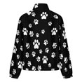 thumbnail image 6 of Jackets for Women Winter Coat Jackets Flannel Stand Collar Jacket(Paws Pattern,Size:S-4XL), 6 of 7