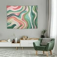thumbnail image 2 of ONETECH  Groovy Retro 70s Pink Green Tapestry Abstract Spiral Swirl Modern Simple Aesthetic Cute 2000s Cute for Girl Art Hanging Bedroom Living Room Dorm Wall Blankets Home Decor, 2 of 7