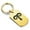Gold, variant on Stainless Steel Aries Zodiac Sign (Ram) Dog Tag Keychain Circle Ring