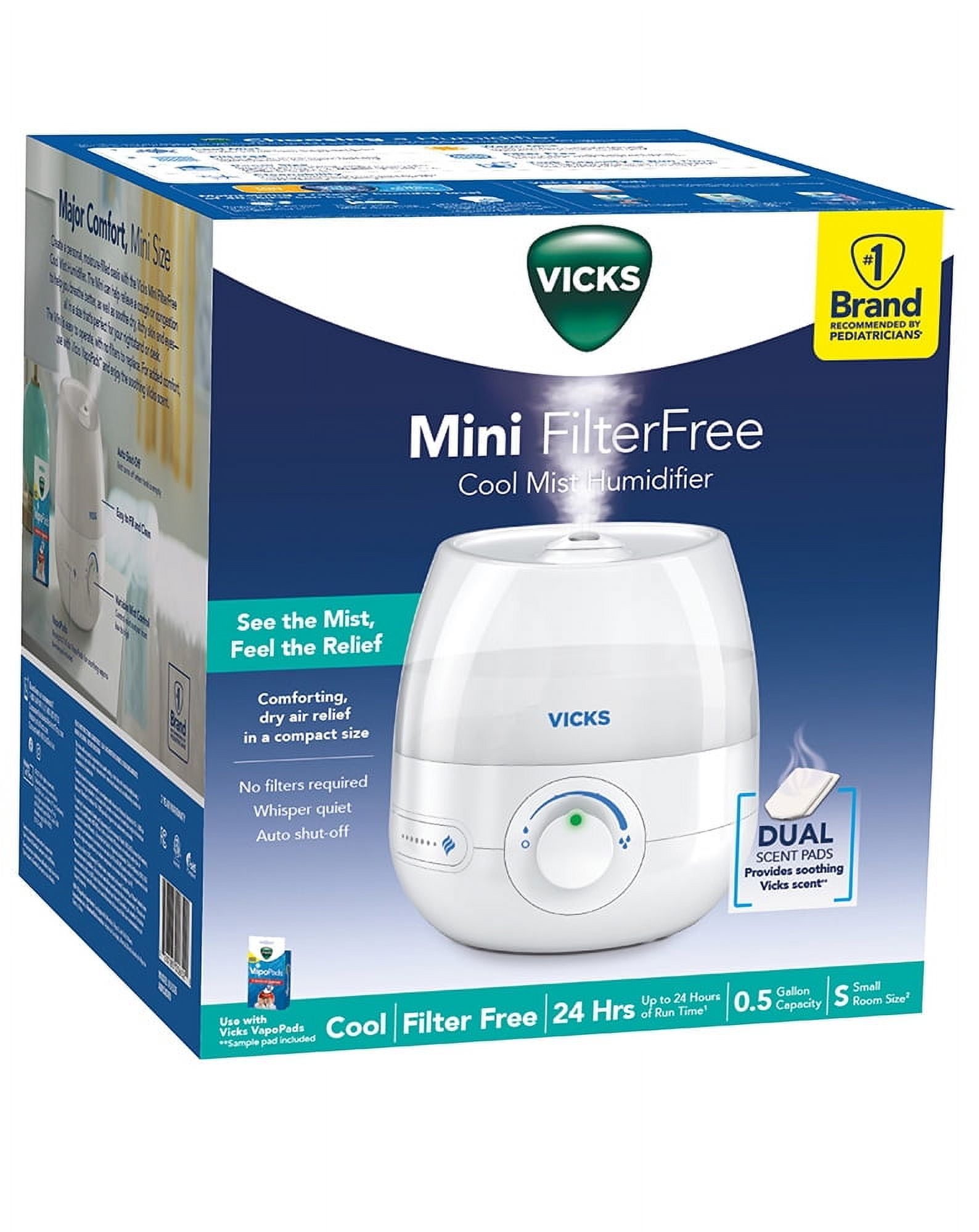 Vicks Mini Filter Free Cool Mist Humidifier