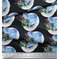 thumbnail image 2 of Soimoi Rayon Fabric Tropical Flower & Heart Print Fabric by Yard 56 Inch Wide, 2 of 3