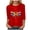Red, variant on 3/4 Sleeve Shirts for Women Crew Neck Dragonfly Graphic Blouse Cute Boho Casual Cottagecore Tops Plus Size Funny Tees Dark Green for Size XL