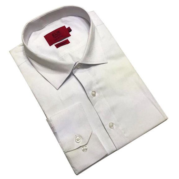 Elie Balleh Blue Sold Micro Twill Boy's Dress Casual Button Down Shirt