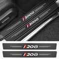 thumbnail image 2 of pegatinas de carbono para umbral de puerta de coche para Peugeot 206, 207, 208, 306, 307, 308, 406, 408, 2008, 5008, tiras protectoras de carbono, 2 of 5