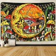 thumbnail image 4 of Tapiz de setas, tapiz de luna, tapiz de esqueleto, tapices de plantas de calavera, tapiz de caracol y mariposa, tapiz para colgar en la pared para habitación (73x 95cm), 4 of 4