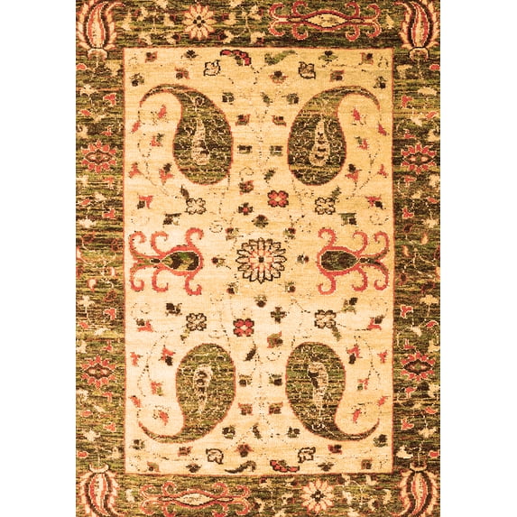 Ahgly Company Indoor Rectangle Persian Orange Traditional Area Rugs, 8' x 12'