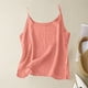 thumbnail image 2 of Vestidos Casuales Para Mujer, Blusas De Mujer De Moda Top informal de lino con tirantes de color liso para mujer, 2 of 6