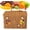 Brown - With Door, variant on Imitation Rattan House Shaped Storage Basket with Lid and Handle - Plastic Woven Handheld Picnic Basket, Garden Harvest Organizer, Bridal Shower Bridesmaid Gift Box, Decorative Home Storage Bin