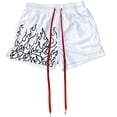 thumbnail image 1 of WILLBEST Pantalones Cortos para Hombre 2024, Conjunto de Verano de 2 Piezas con Camiseta Informal con Estampado de Letras, Camiseta de Manga Corta con Cuello Redondo y Pantalones Cortos, 1 of 3