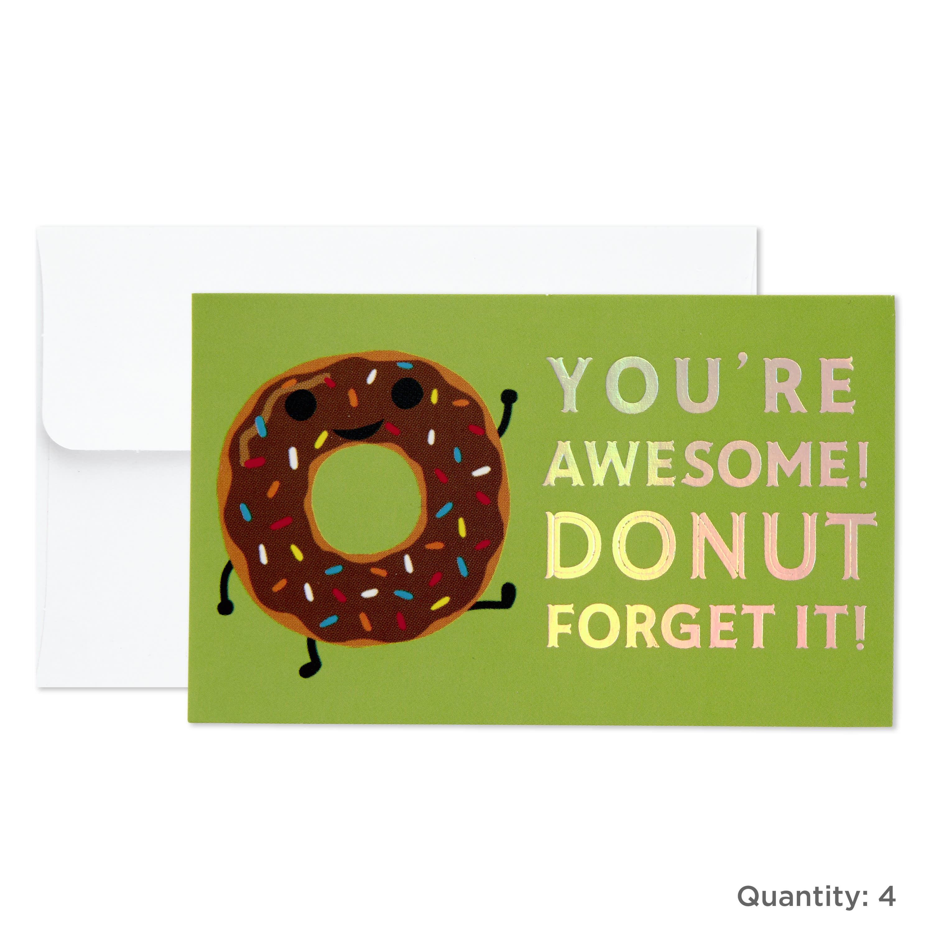 Hallmark Multicolored Mini Note, Foodie Fun (Cards with Envelopes) 12 Count