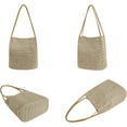 thumbnail image 2 of Kukuzhu Women Straw Shoulder Bag Bucket Bag Beach Hobo Handbag Top Handle Satchel Purse for Summer, 2 of 6