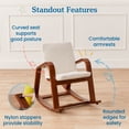 thumbnail image 5 of ECR4Kids Bentwood Reading Rocking Chair with Armrests and Cushion, Montessori Furniture, Dark Walnut, 5 of 9