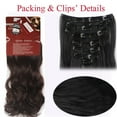 thumbnail image 6 of LELINTA Women 24" Long Curly Full Head Clip in Synthetic Hair Extentions 8 Piece 18 Clips Black Brown Blonde, 6 of 6