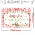 thumbnail image 5 of Berry First Birthday Backdrop Our Berry Sweet is Turning One Baby Girls First Birthday Background Photography Props Strawberry 1st Birthday Decorations, 5 of 5