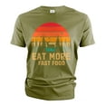 thumbnail image 6 of Men's Funny eat more fast food T-shirt Fast food deer hunting funny double meaning shirt (Large Grey), 6 of 7