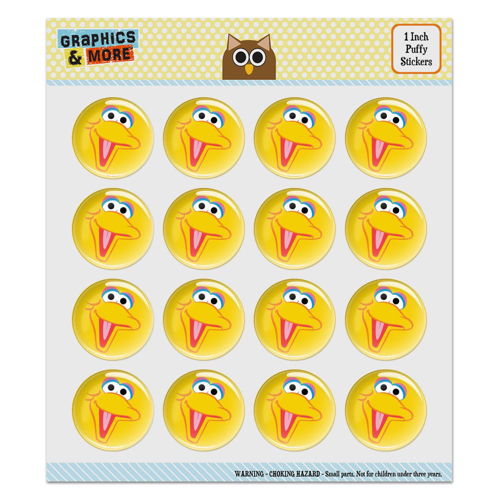 Stickers 50 Oscar The Grouch Face Envelope Seals 1" by 1.5" Labels 