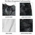 thumbnail image 4 of luoweisi Men's Beach Shorts Quick Dry Swim Trunks with Mesh Lining Halloween Spider Web L, 4 of 5
