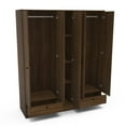 thumbnail image 5 of Polifurniture Denmark 71 in. 5 Door Adult Armoire with 2 Drawers, Shelves & 2 Hanging Rods, Walnut, 5 of 8