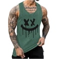 thumbnail image 1 of Camisetas de Tanque de los Hombres Tanque de los Hombres Incolor Gradiente de Impresión Cuello Redondo Correa Delgada Fuga Atrás Regular Casual Deportes Blusas de Tanque, 1 of 5