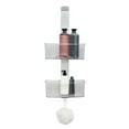thumbnail image 5 of Bath Bliss Adjustable Rust Proof Aluminum 2 Tier Glass Door Shower Caddy - 11.4"x 27.2"x 5.1", 5 of 7