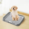 thumbnail image 4 of Washable Flat Bottom Dog Toilet Potty with Detachable Tray | Splash Guard & Easy-Clean Design | Indoor Puppy Pad for Small & Medium Dogs | Blue, Green, Yellow, Gray, 4 of 6