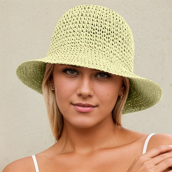 Sun Hats Sun Lightweight Outdoor Breathable Fisherman Hat for Casual Wear and Beach Adventures, Light Yellow, One Size