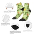 thumbnail image 5 of Rateoe Cute Dinosaurs Cartoon Pattern Quarter Crew Socks,Toe Seamed Ankle Socks,Cotton Cushioned Breathable Athletic Crew Sports Socks, 5 of 7
